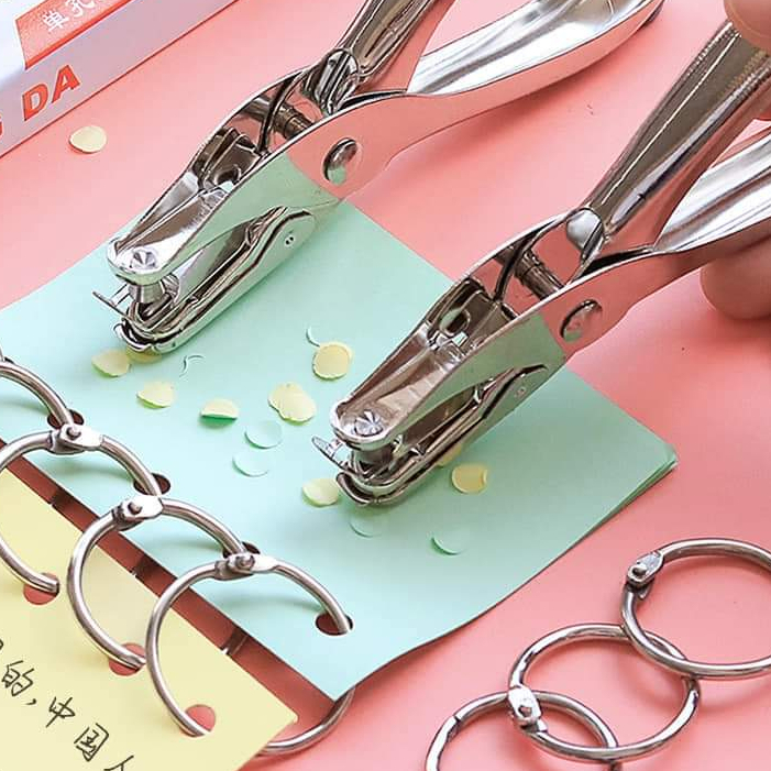 Kìm bấm lỗ giấy refill, dụng cụ bấm lỗ giấy đơn làm sổ còng sổ planner bullet