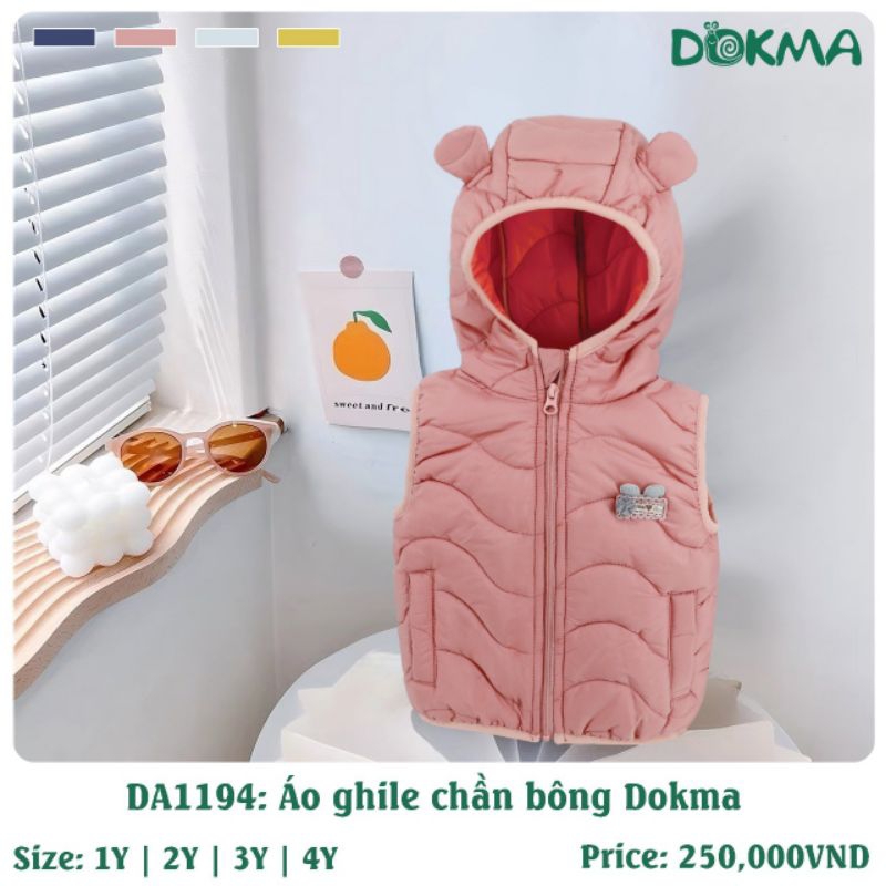 Áo khoác gile chần bông Dokma 1-4Y DA1194