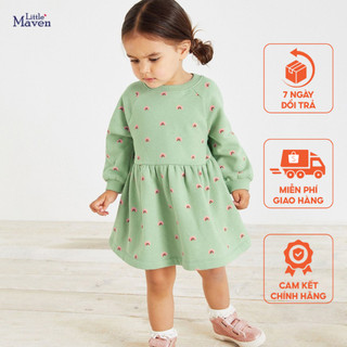 Váy xanh cầu vồng Little Maven thời trang trẻ em từ 2-7 tuổi LMS1623