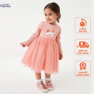 Váy hồng pony ren Little Maven thời trang trẻ em từ 2-7 tuổi LMS1617