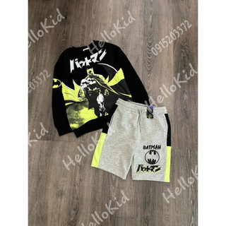 Bộ Batman quần short ghi đen bé trai