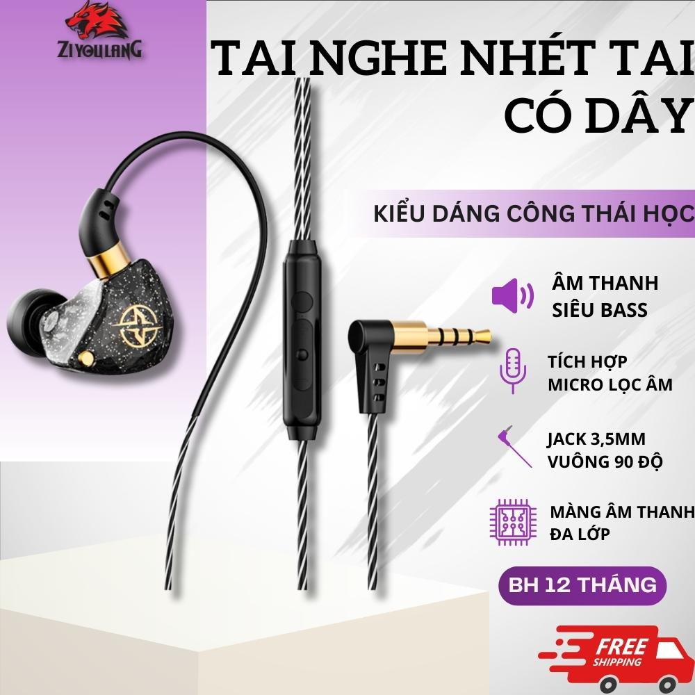 Tai Nghe Nhét Tai Có Dây X6 Pro Âm Thanh Super Bass, Chống Ồn Tốt, Micro Lọc Tạp Âm, Kết Nối Jack 3.5mm