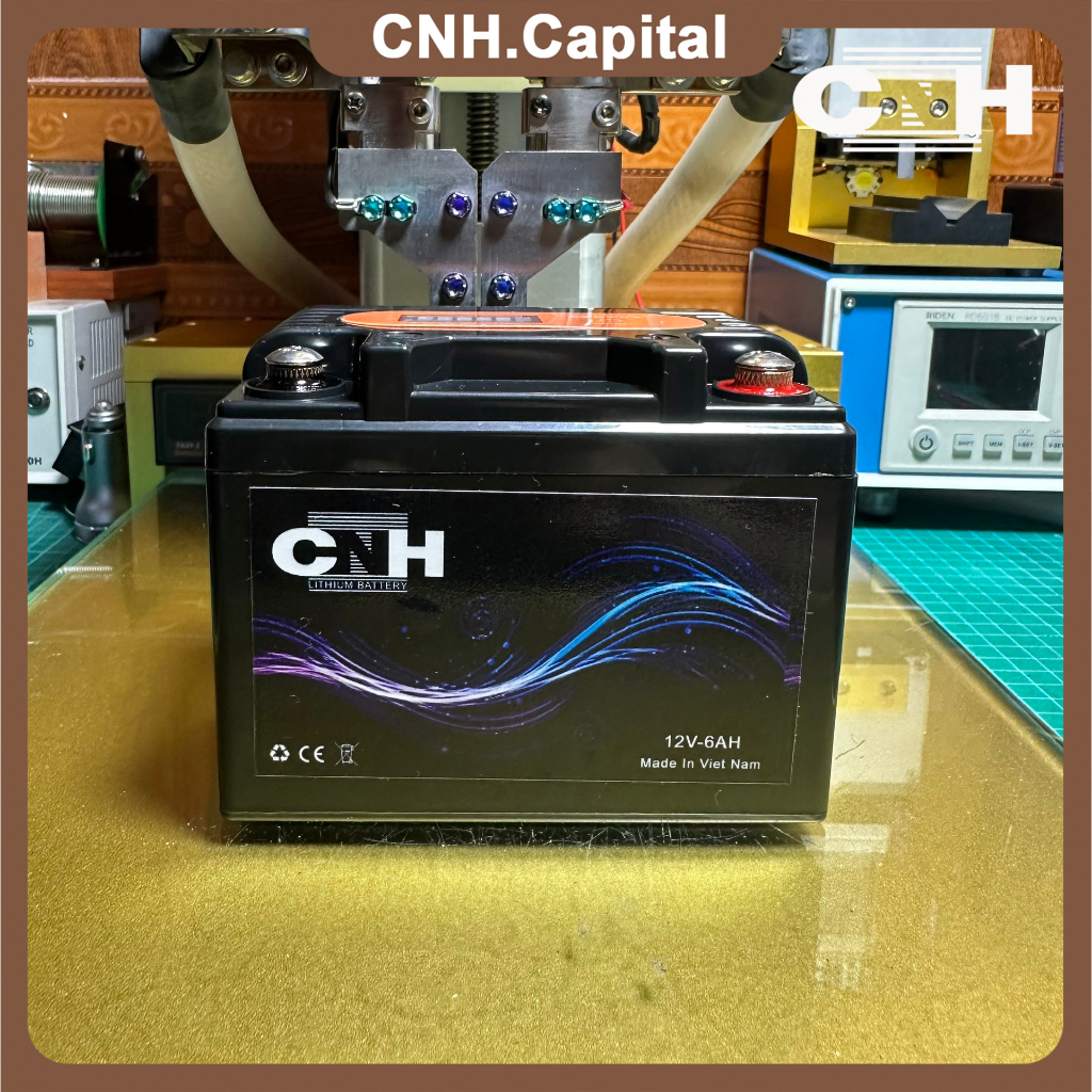Bình ắc quy Lithium 12V - 6Ah thay thế cho Ắc quy xe máy
