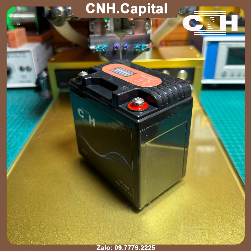 Bình ắc quy Lithium 12V - 6Ah thay thế cho Ắc quy xe máy