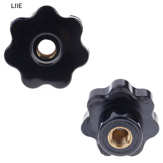 Núm vặn hoa mai 5 cánh ren âm, tay vặn nhanh vỏ nhựa m4 m5 m6 m8 m10 ốc vặn đầu nhựa tiện dụng
