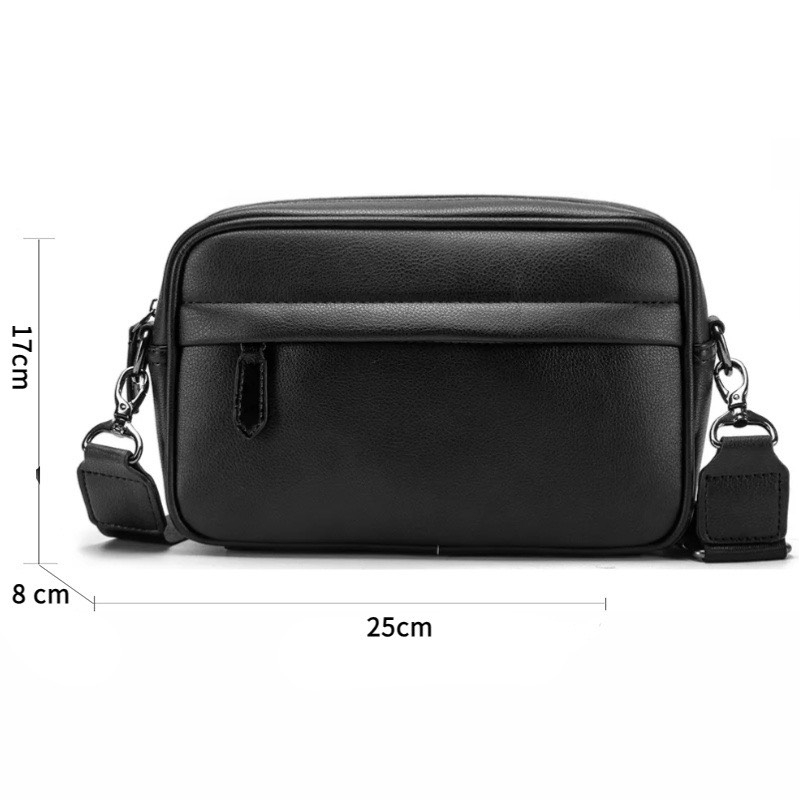 Túi đeo chéo da ipad kiểu ngang caro xanh C13 Shalla