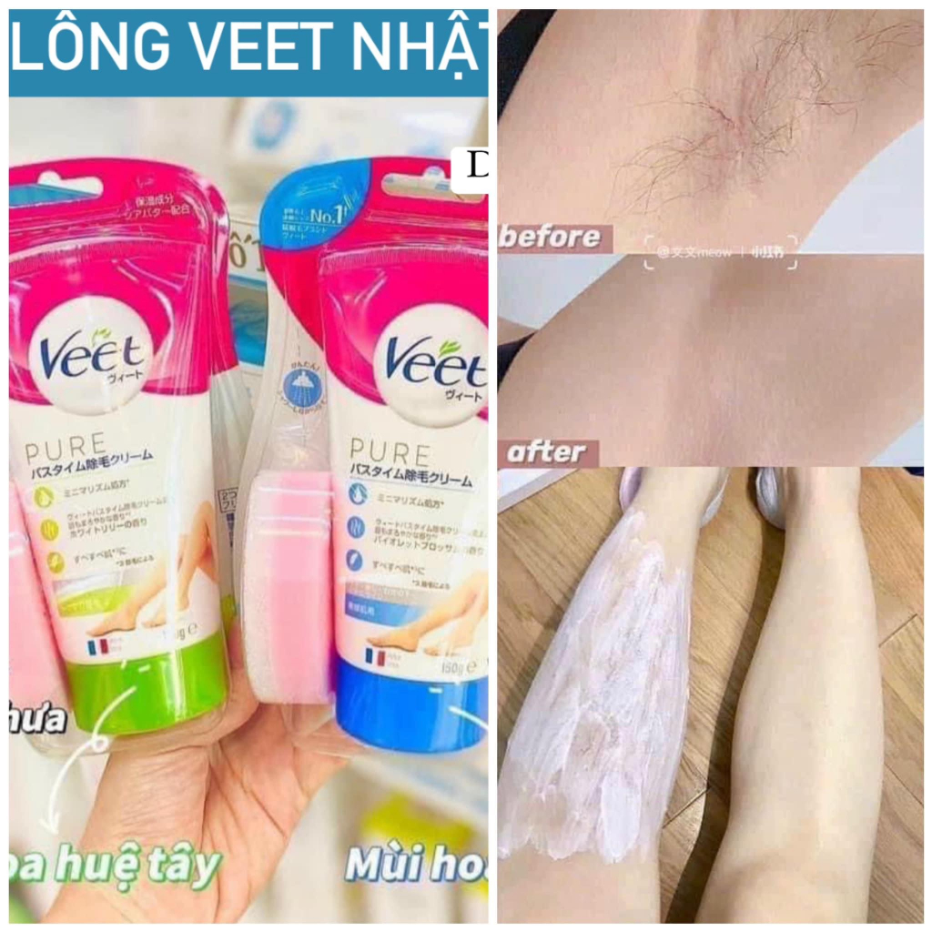 Kem Tẩy Lông Veet Nội Địa Nhật Cho Da Nhạy Cảm Tẩy Lông Triệt Để Giúp Tiết Kiệm Thời Gian Hiệu Quả