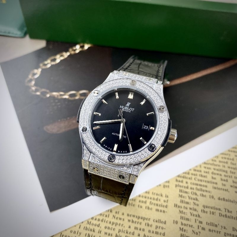 Đồng hồ nam Hu blot cơ Automatic Full Đá sang trọng BH 24 Tháng