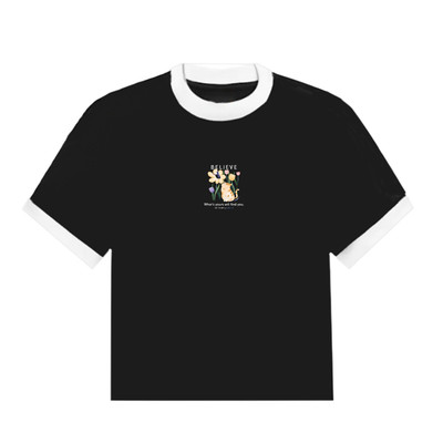 Áo thun Baby Tee Mini Cat unisex phông Nam Nữ Local Brand Chính Hãng Logo Midori M Studio