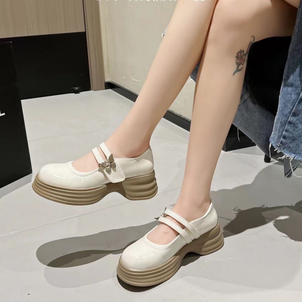 Giày LOLITA Nữ Da Bóng FAROSA -N52 giày ulzzang phong cách Hàn quốc mary quai cài đế cao cá tính năng động mới hot