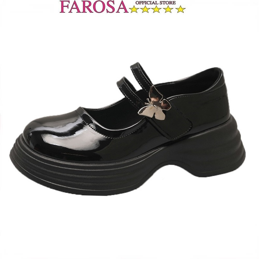 Giày LOLITA Nữ Da Bóng FAROSA -N52 giày ulzzang phong cách Hàn quốc mary quai cài đế cao cá tính năng động mới hot