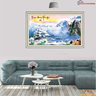 Tranh đính đá thuận buồm xuôi gió 80cm x 50cm