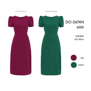 Váy ôm lyn tran do-2674n đai chéo chất biên mềm mịn trơn sóng
