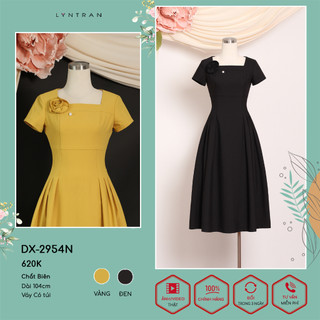 Váy xòe LYN TRAN DX-2954N bản đai to Chất Biên Mềm Mịn Trơn Sóng