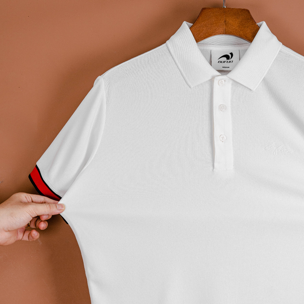 Áo polo nam cao cấp giá rẻ BUFUN vải cotton tổ ong thấm hút mồ hôi tốt Form Regular