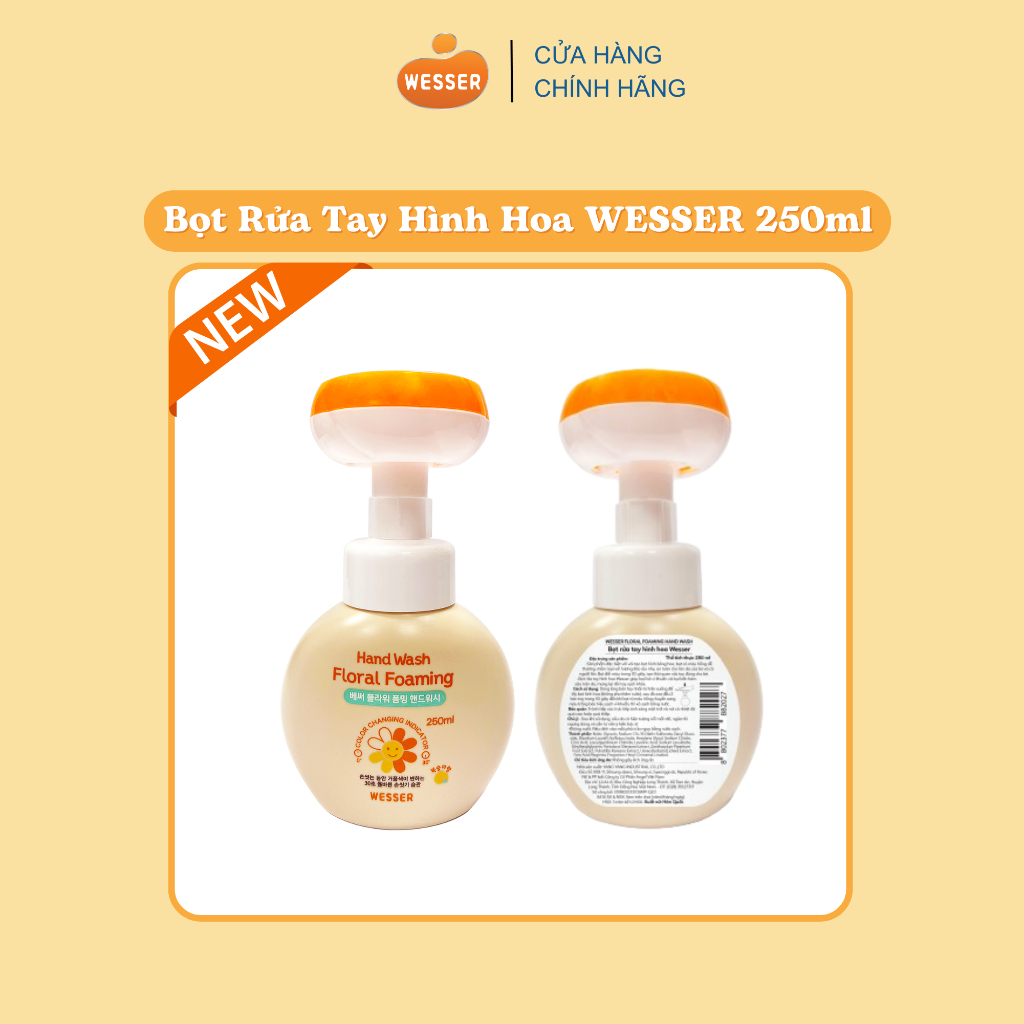 Bọt rửa tay hình hoa Wesser 250ml