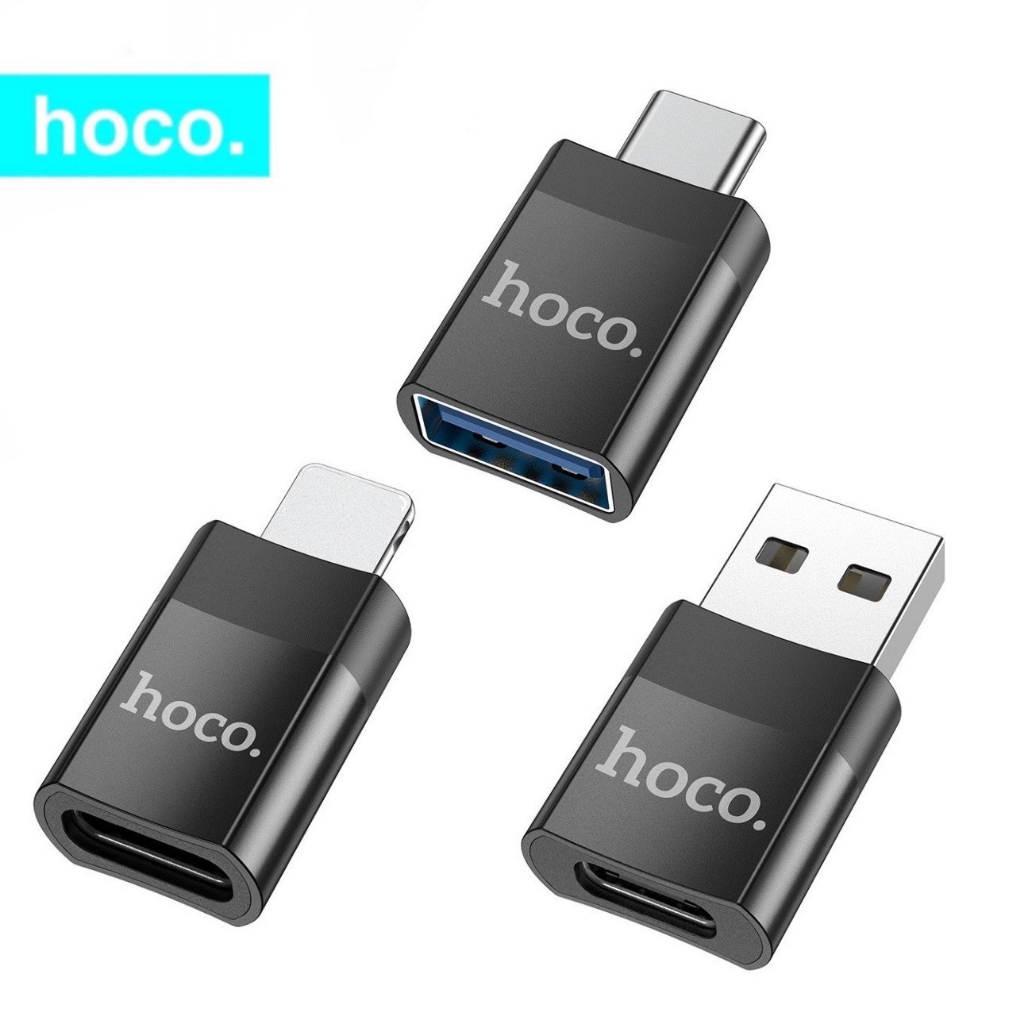 Đầu chuyển đổi usb sang type c Hoco và typec sang ip dùng cho andoird và ios