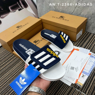 Dép quai ngang Adidas Quai Dán - Dép das nam đế cao 3cm cao su mềm siêu êm tôn dáng mẫu mới 2023
