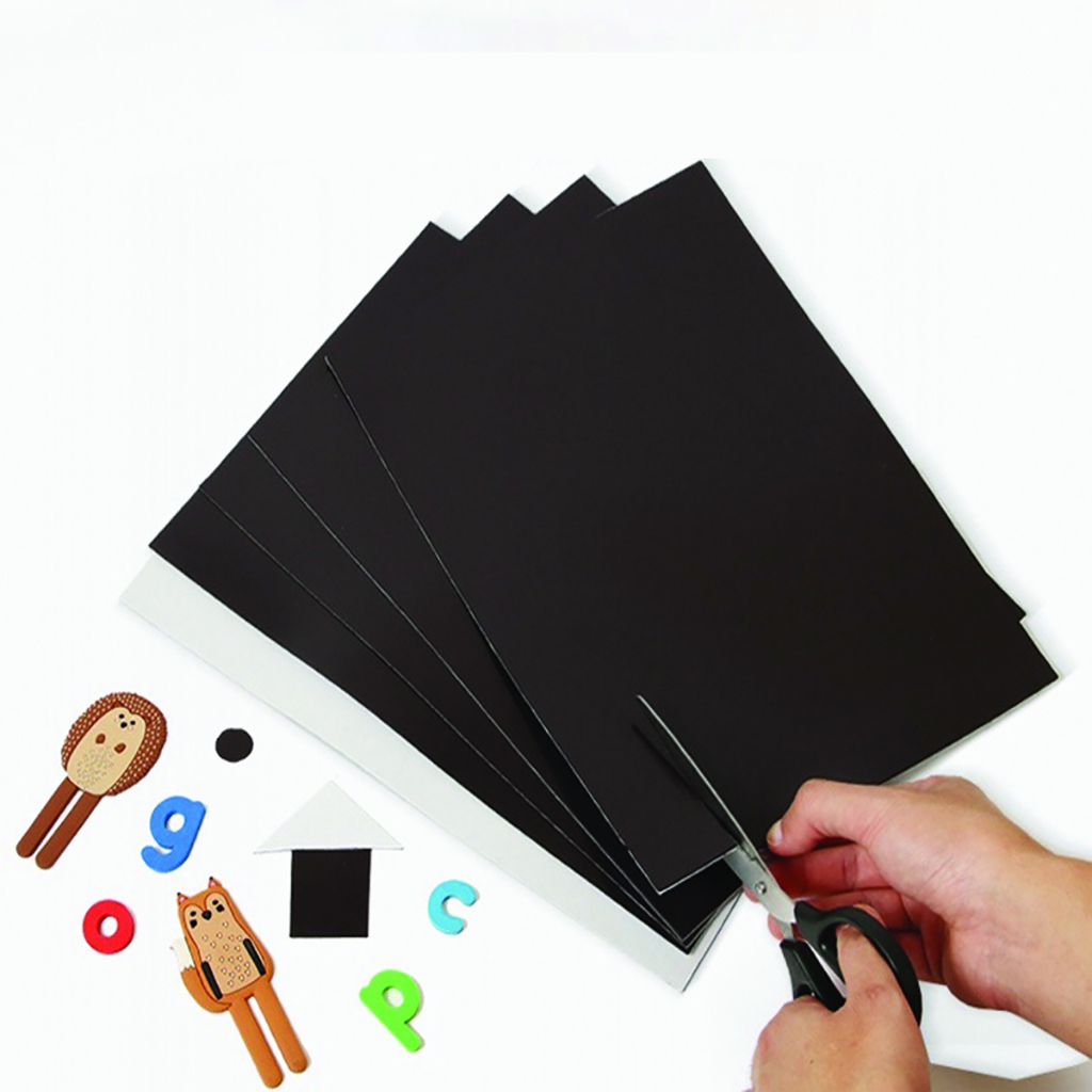 Nam châm lá dẻo A3 dày 0.5mm có keo dán decal băng keo nam châm làm giáo cụ dạy học bảng tên, ghi thông tin lên bảng từ