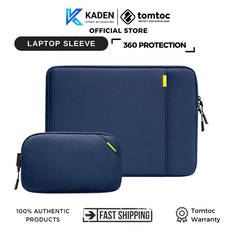 Túi Chống Sốc Tomtoc (Usa) Defender Kit Macbook 13/13.6/14/16inches Navy Blue-A13-Hàng Chính Hãng