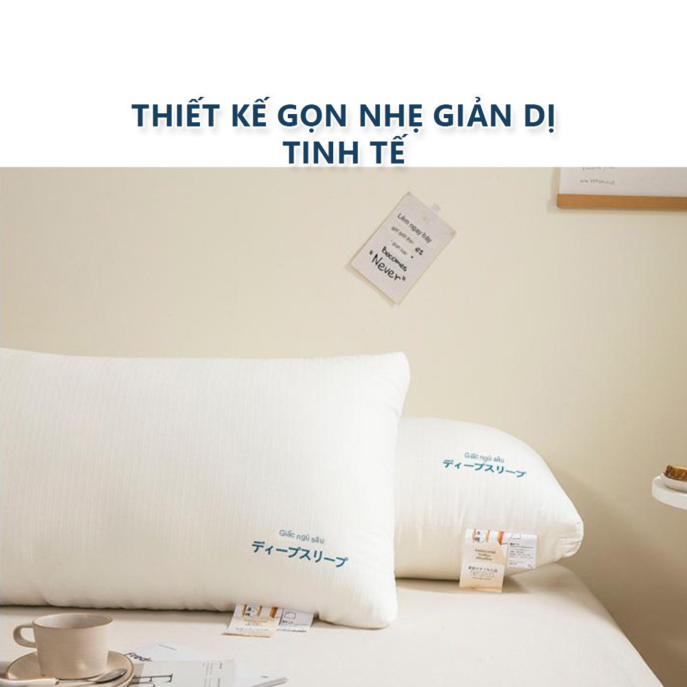 Gối lông vũ nhân tạo EMA Deep Sleep cao cấp - Mềm mại siêu êm cho giấc ngủ ngon thoải mái - Đa dạng kích thước