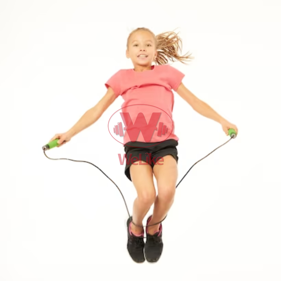 Dây nhảy thể dục Welike - Dây nhảy dây 1m35 cho trẻ em giá rẻ tập thể dục thể thao tại nhà dây nhựa cán bọc xốp