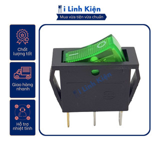 Công tắc bập bênh kcd3 16a/250v 3p 13x31mm đèn xanh lá
