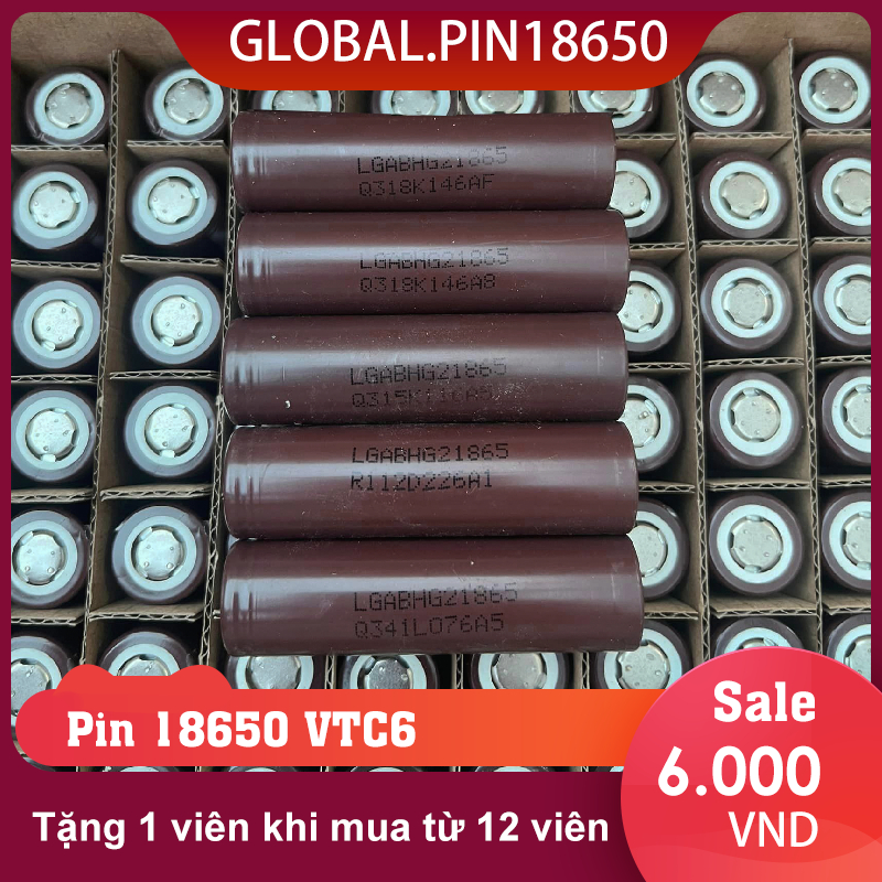 Pin 18650 LG HG2 3000mAh - 3.7v xả 25A [ Tặng 1 viên ]