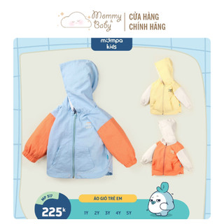  Áo khoác cho bé Mompa 1 - 5 tuổi vải gió 2 lớp chống bụi bẩn kháng khuẩn vải lót lưới mềm mại MP 517 