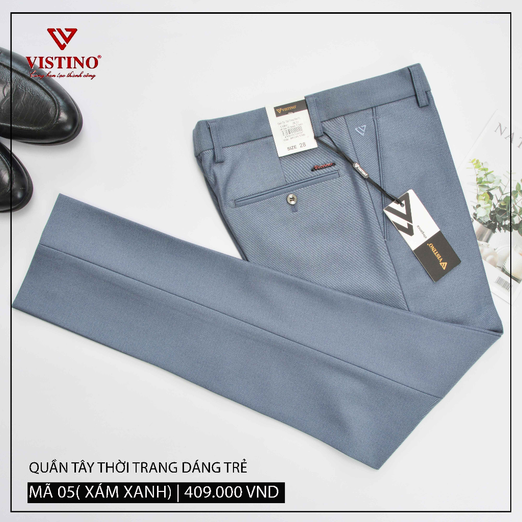 Quần Tây Thời Trang Dáng Trẻ 0ly Slimfit Form Ôm Vistino 409