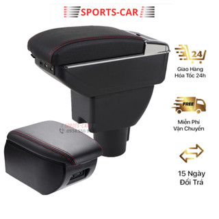 Hộp tỳ tay VINFAST FADIL cao cấp tích hợp 7 cổng sạc USB - Bảo hành 12 tháng