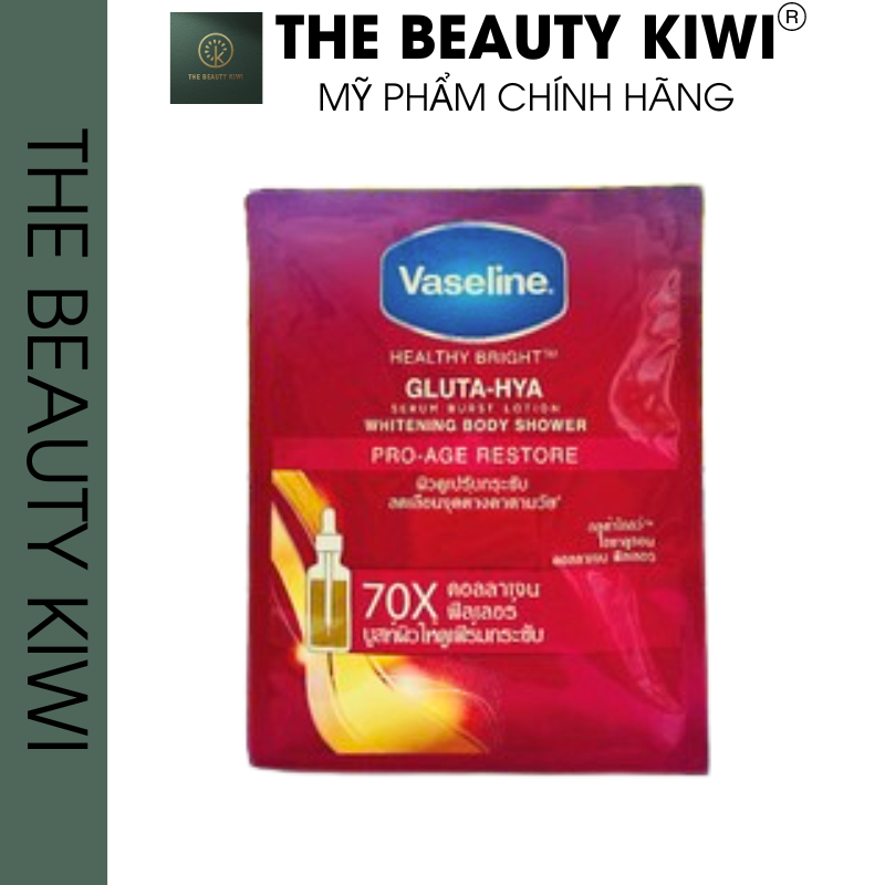 Kem Tắm Trắng Da Vaseline Thái Lan Whitening Body Shower 120gr Dạng gói