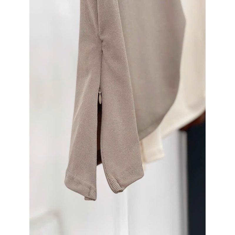Áo 2s Kiểu Lệch Tà Kéo Khoá Phong Cách Ulzzang A306