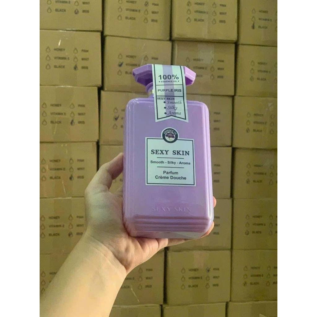 Sữa tắm hương nước hoa Pháp SEXY SKIN 600ml hương purple irish