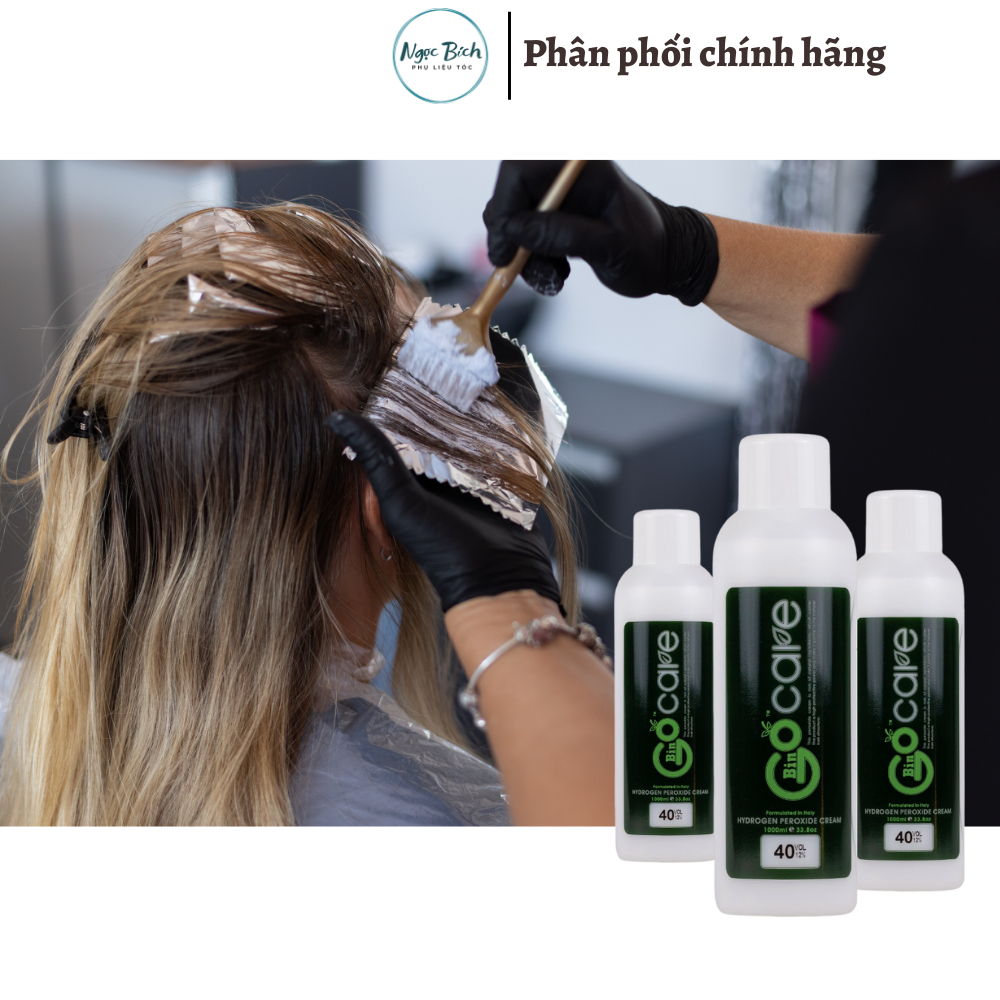 Oxy kem trợ nhuộm Cao Cấp GO Care  Chóng xót da đầu , siêu thơm , 1000ml