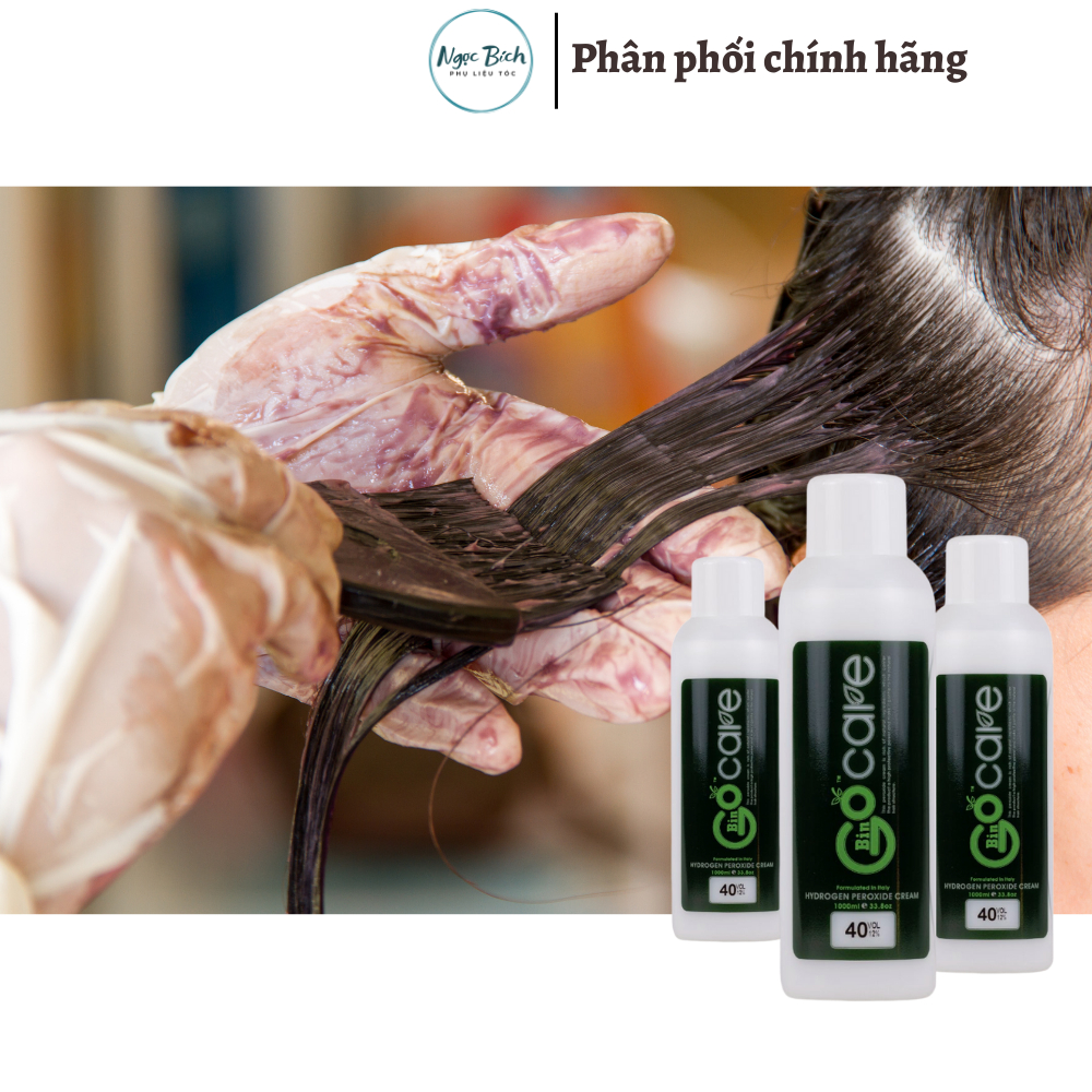 Oxy kem trợ nhuộm Cao Cấp GO Care  Chóng xót da đầu , siêu thơm , 1000ml
