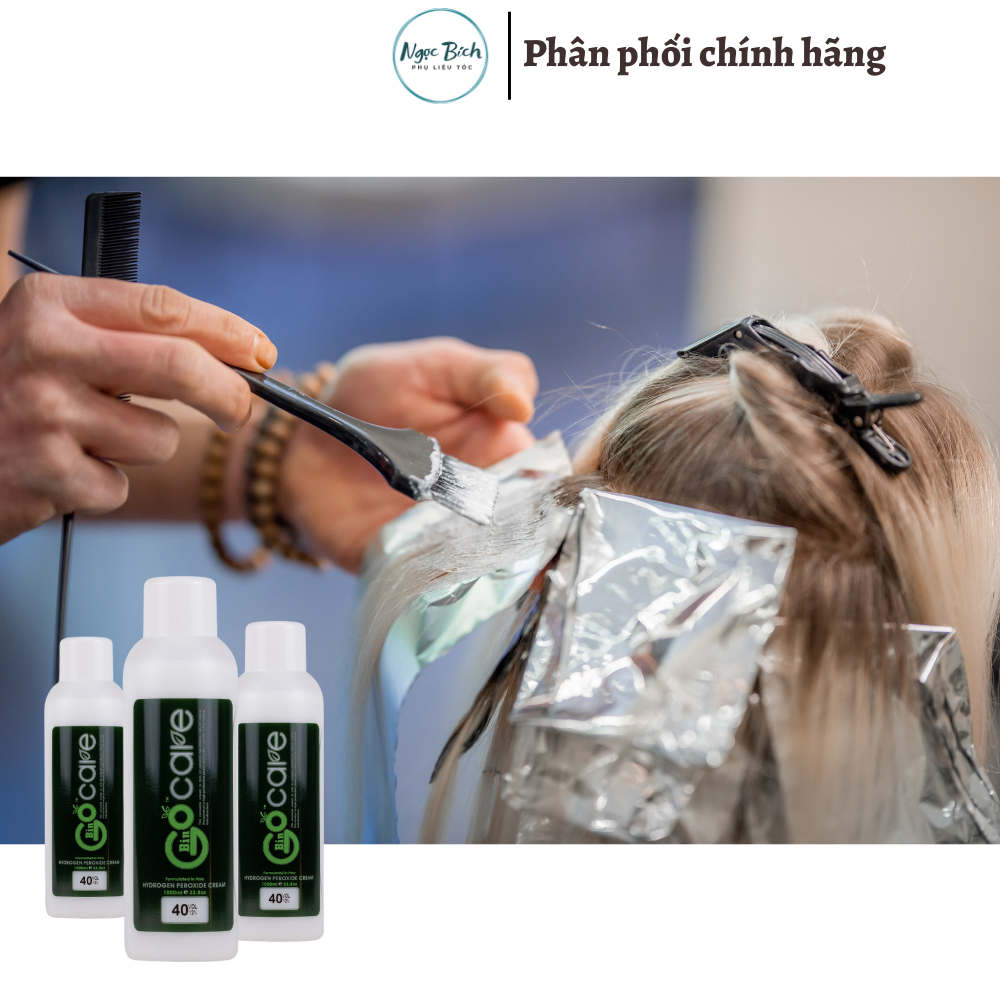 Oxy kem trợ nhuộm Cao Cấp GO Care  Chóng xót da đầu , siêu thơm , 1000ml