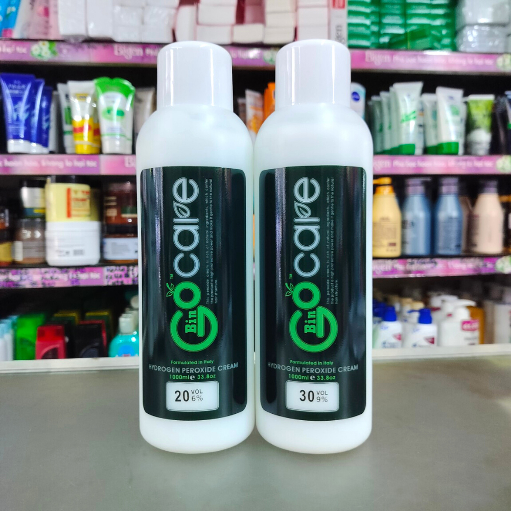 Oxy kem trợ nhuộm Cao Cấp GO Care  Chóng xót da đầu , siêu thơm , 1000ml