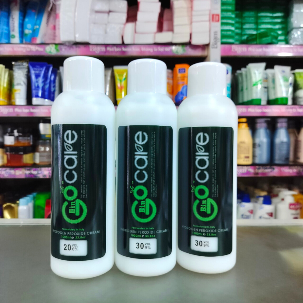 Oxy kem trợ nhuộm Cao Cấp GO Care  Chóng xót da đầu , siêu thơm , 1000ml