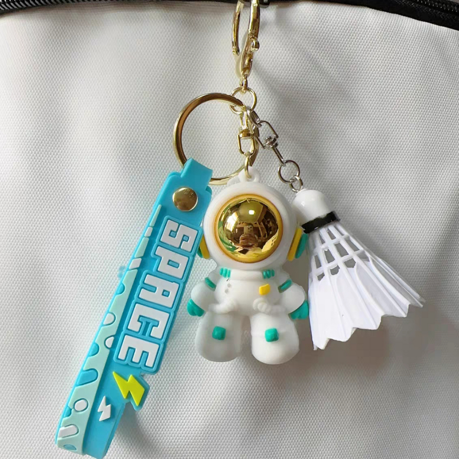 Móc khóa phi hành gia móc khóa xe máy ô tô kèm dây cao su móc cài balo túi sách hoạt hình dễ thương hot trend