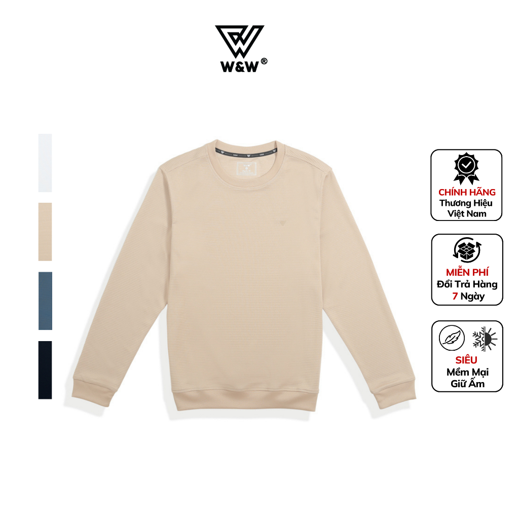 Áo Sweater Nam W&W Cổ Tròn Mềm Mại Dễ Phối Đồ Dáng Thể Thao Thoáng Khí Thời Trang Trẻ Trung WSW11