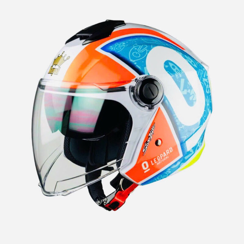 Mũ nón bảo hiểm 3/4 có kính Royal XH01 - XH-01 tem Leopard cao cấp chính hãng giá rẻ