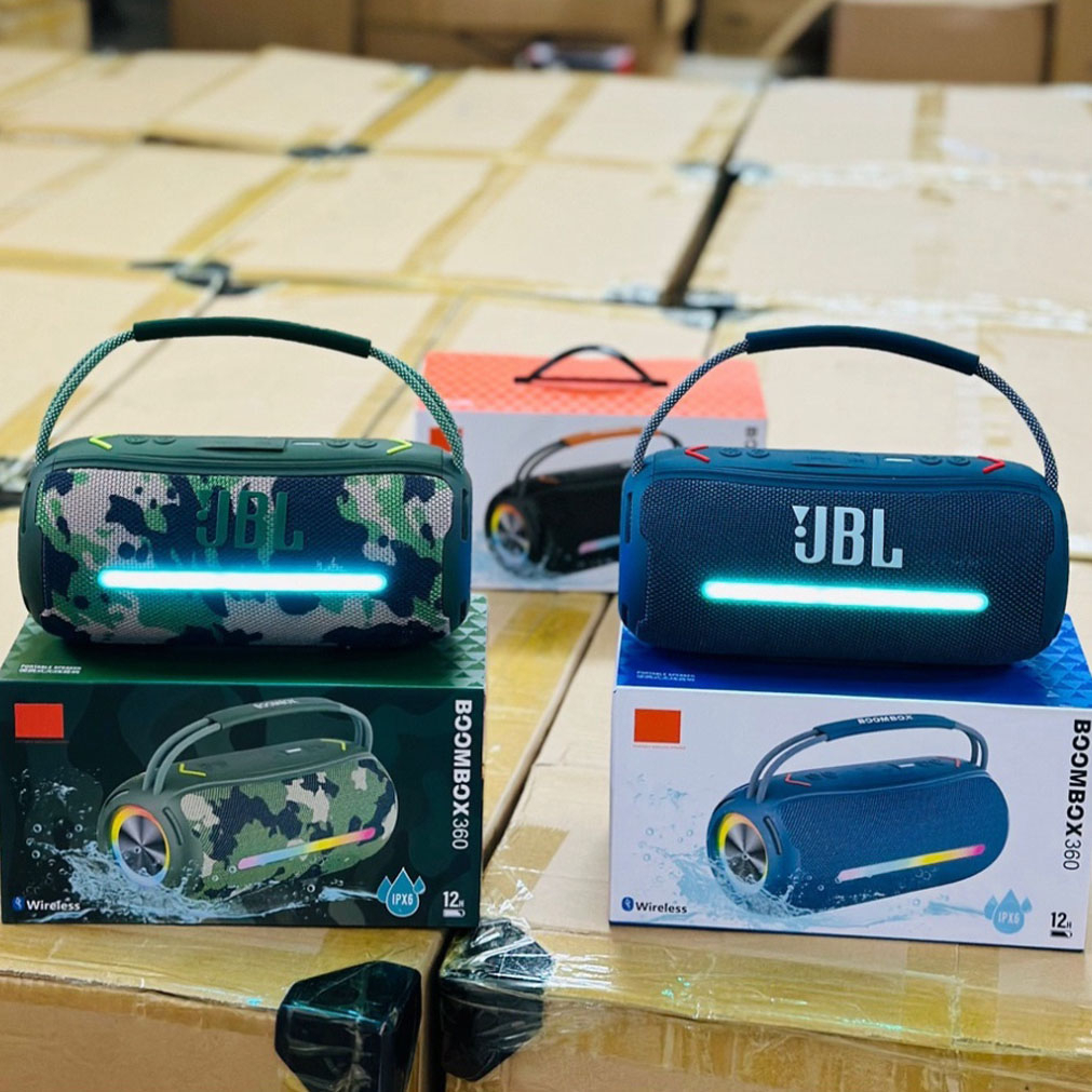 Loa bluetooth JBL BoomBox 360 phiên bản mới 2024 độ đèn led cùng âm thanh bass căng công suất 20w pin trâu TECHMALL.STOR | BigBuy360 - bigbuy360.vn