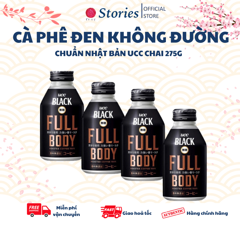 Cà phê lon không đường UCC 275g - Cà phê UCC Blended Coffee Bitter chai 260gr