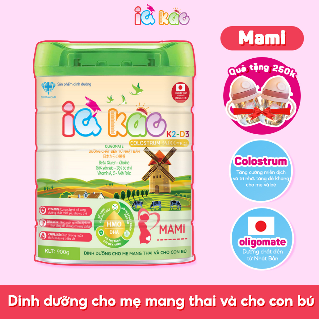 Sữa bột IQ Kao MAMI dinh dưỡng cho bà bầu, phụ nữ đang mang thai