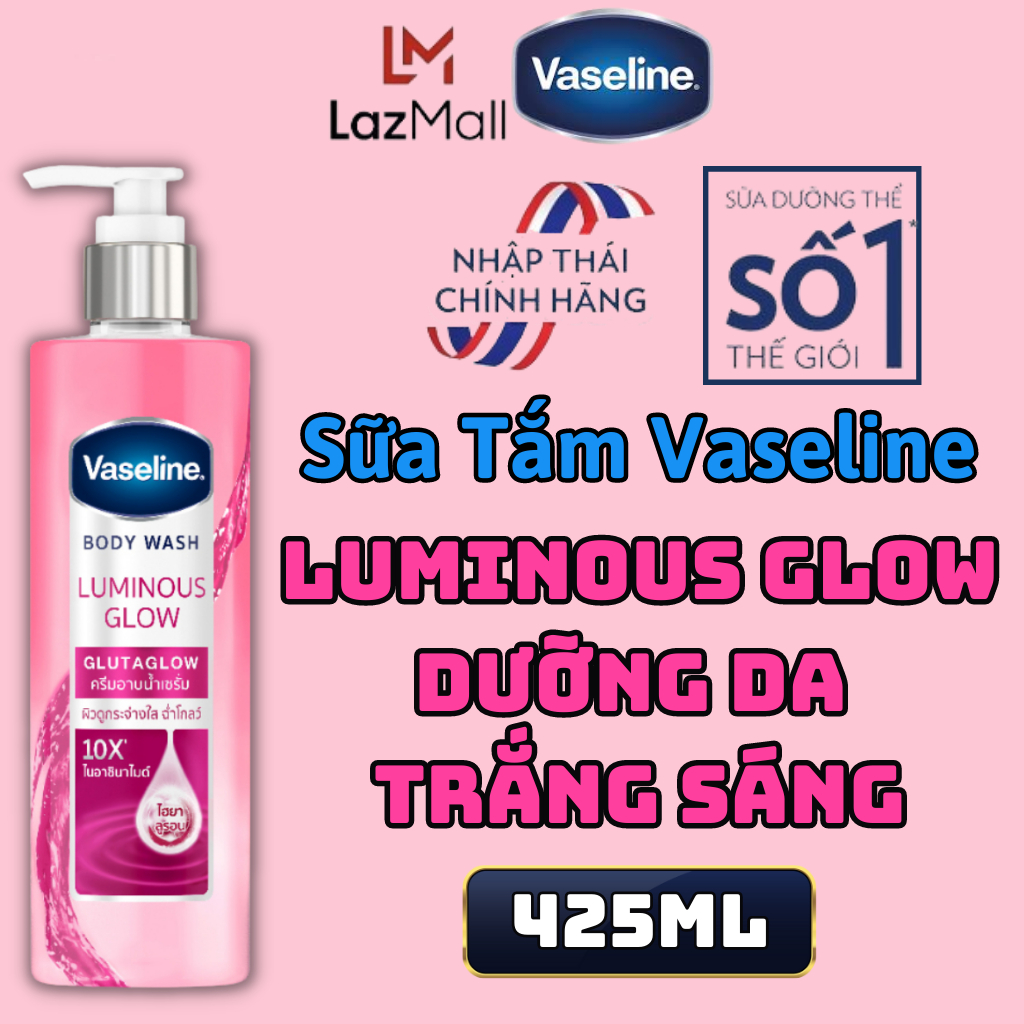 Sữa Tắm Trắng Vaseline Glutaglow 10X 425ml Thái Lan