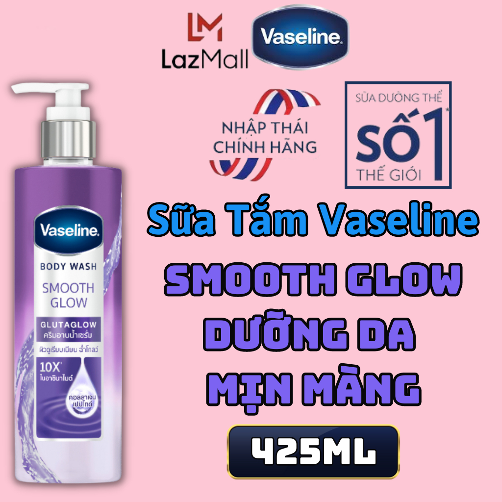 Sữa Tắm Trắng Vaseline Glutaglow 10X 425ml Thái Lan