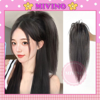 Tóc giả ngoặm thẳng dài 30cm Mivino kẹp tóc đuôi ngựa thiết kế sợi tơ cao cấp mềm mượt tự nhiên CM17