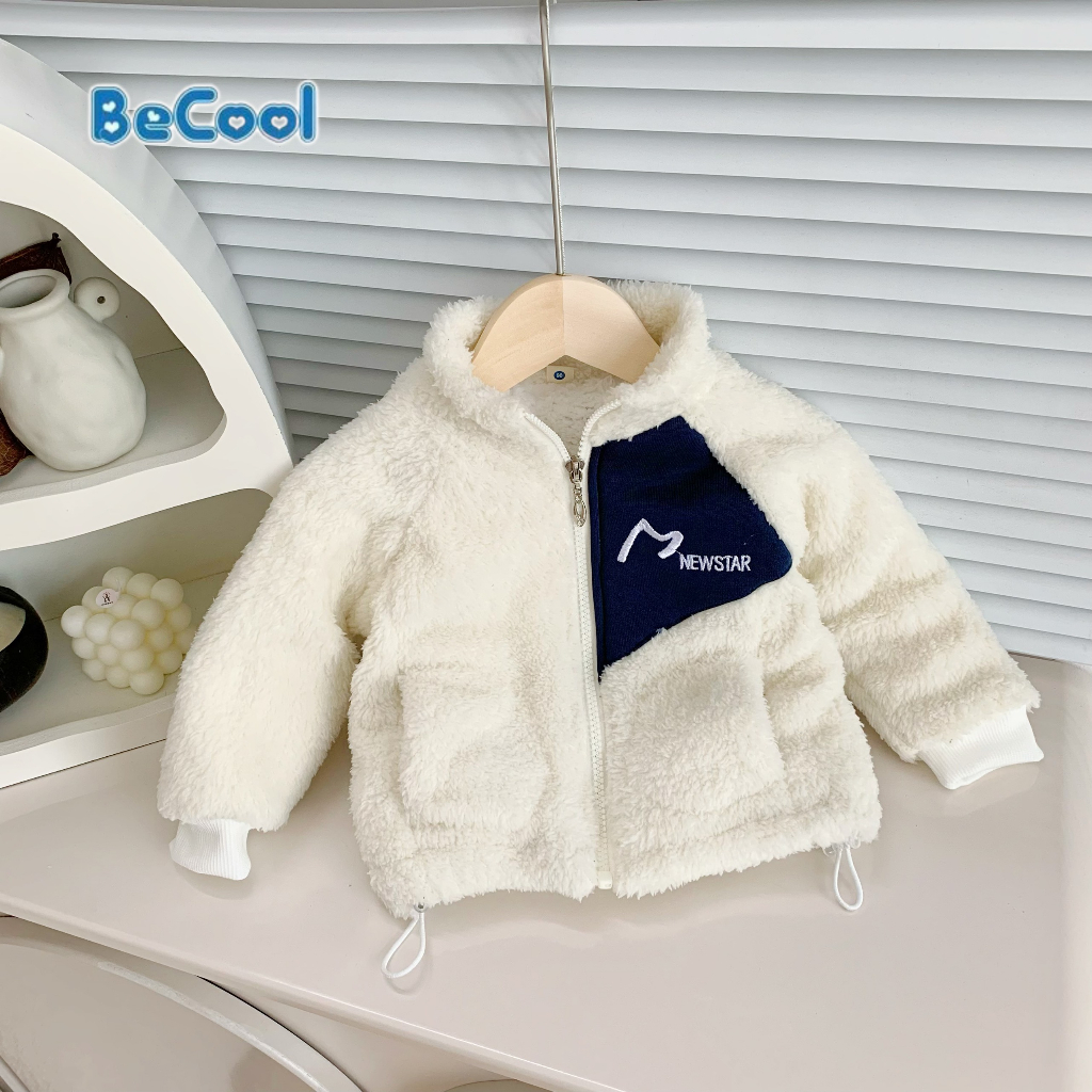 Áo Gile Lông Cừu Bé Trai Nhà MINKYSUN Cực Xinh Cho Bé Từ 7-17kg