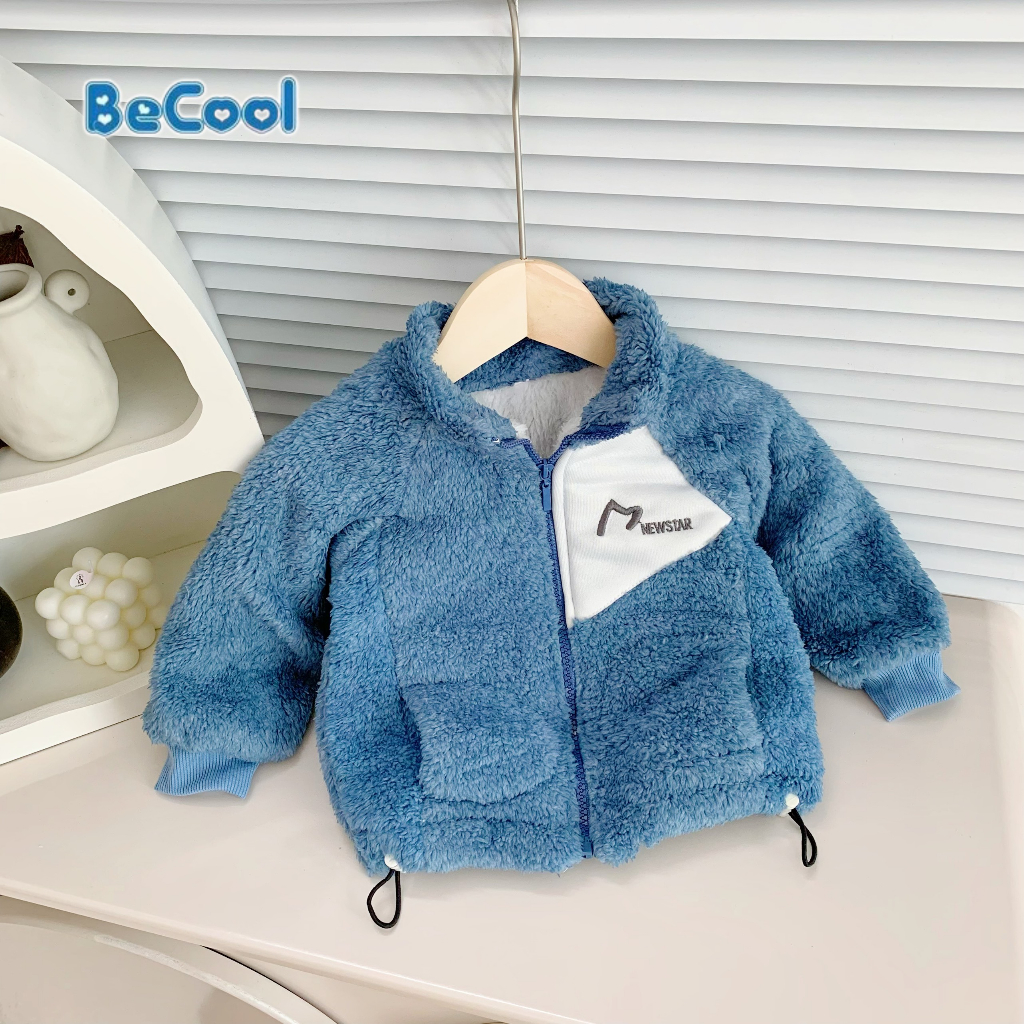 Áo Gile Lông Cừu Bé Trai Nhà MINKYSUN Cực Xinh Cho Bé Từ 7-17kg